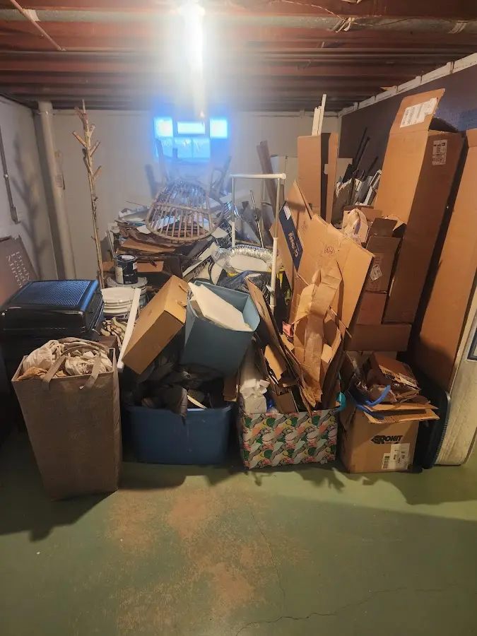 Roll-off dumpster container at job site for 20 Yard Dumpster Rental in Williamsport